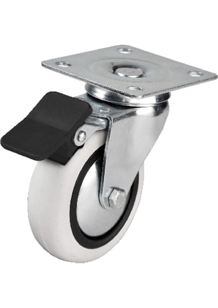 Hts 353 - 75X25 mm Pvc Makaralı Tablalı Frenli Teker 4 Adet