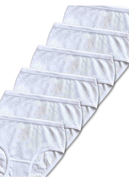 %100 Pamuklu Kız Çocuk Jakarlı Slip Külot Iç Çamaşır 6lı Set