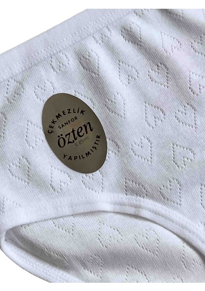%100 Pamuklu Kız Çocuk Jakarlı Slip Külot Iç Çamaşır 6lı Set