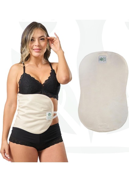 Karaciğer Hint Yağı Sargı Bezi * Detox * Tekrar Kullanılabilir |%100 Sızdırmaz +100 ml Hint Yağı (Hexansız)