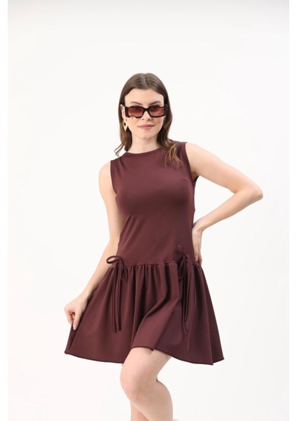 Premium Kumaş Kadın Zr Model Pileli Fiyonk Detaylı Sıfır Kol Elbise fiyatları