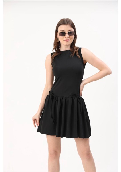 Premium Kumaş Kadın Zr Model Pileli Fiyonk Detaylı Sıfır Kol Elbise fiyatları