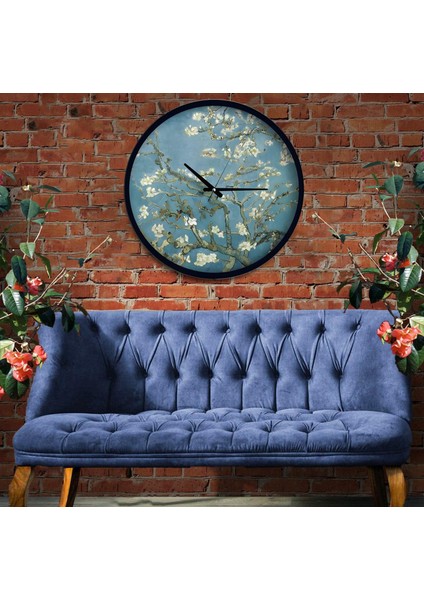 Almond Blossom 60 cm El Yapımı Ahşap Duvar Saati fırsatları