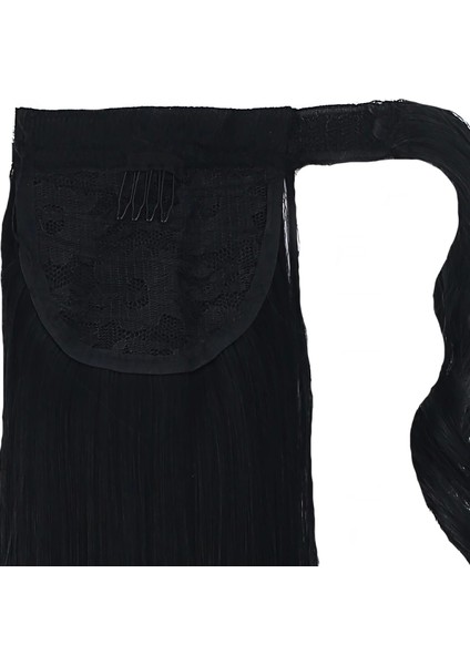 Bağlamalı Düz At Kuyruğu - Siyah fırsatları