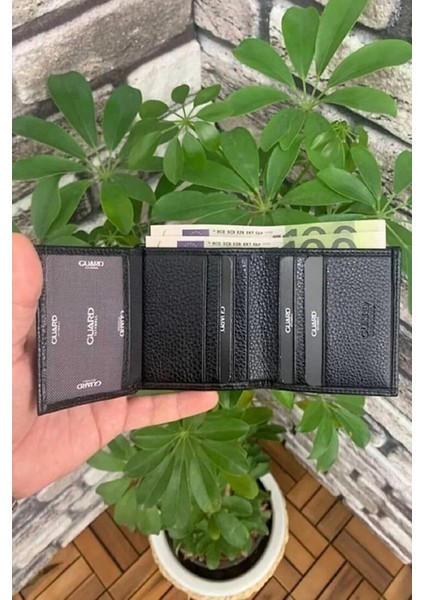 Hakiki Deri Siyah Çok Bölmeli Mini Erkek Cüzdanı (T866) modelleri