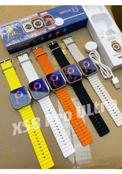 Watch 8 Akıllı Saat Xs8 Pro - Bluetooth, Su Geçirmezlik, Kablosuz Şarj