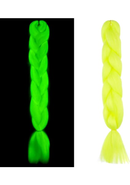 Fosforlu Neon Örgülük Saç 100 Gr. - Sarı