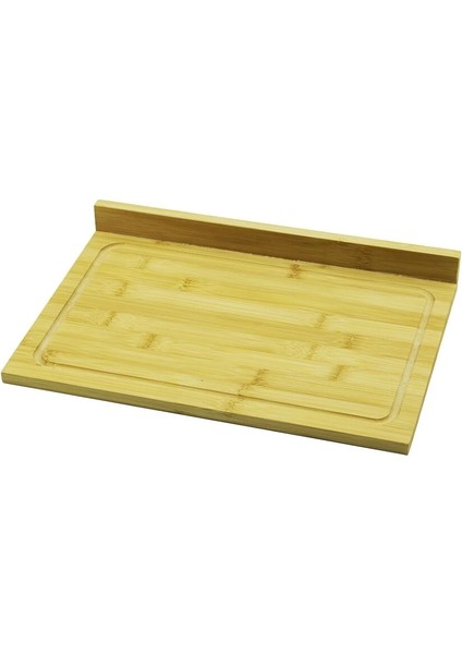 Ahşap Bambu Kesim Panosu Kanallı - Tek Kenar Yükselti=3cm 24X35CM (4887)