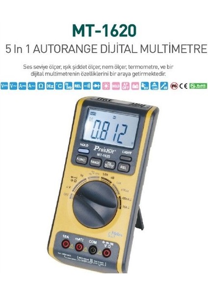 MT-1620 5'in1 Çok Fonksiyonlu Dijital Multimetre
