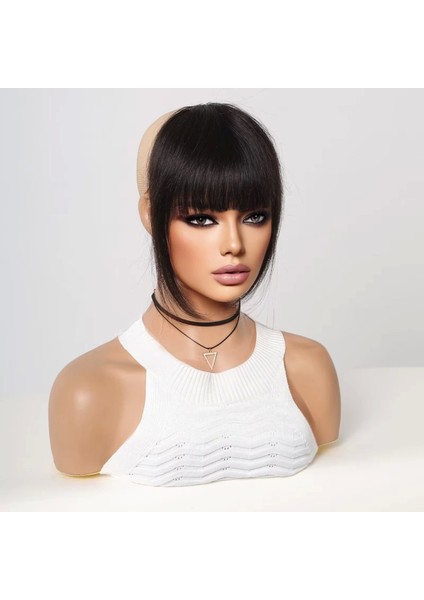 Yoğun Gerçek Saç Perçem - Siyah fiyatları