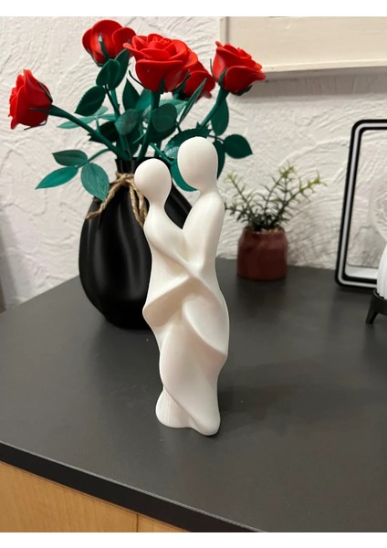 Soyut Iç Içe Geçmiş Çift Heykelin Heykeli 20 cm Soyut Biblo Heykel Dekor Ev Dekorasyon Hediyelik