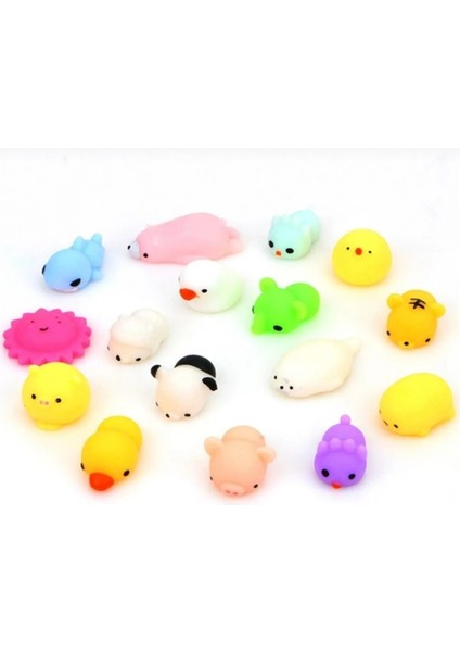 10 Adet Hayvan Sukuşi Sevimli Stress Çocuk Okul Hediye Squishy Oyuncak