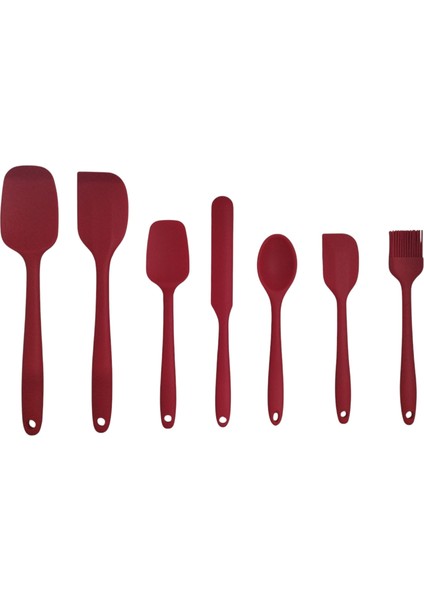 Servis Spatula Seti Silikon 7\'li Çift Renk Seçeneği