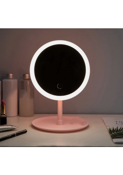 Dokunmatik LED Işıklı USB'li Yuvarlak Masa Üstü Makyaj Aynası modelleri
