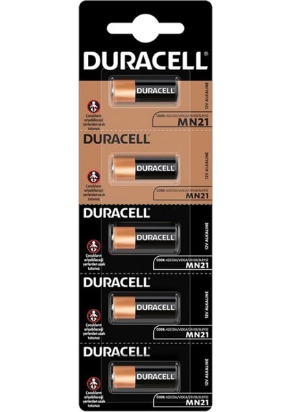 Duracell Lityum MN21 Pil 5li Paket (Alarm Pili 23A) (4887)