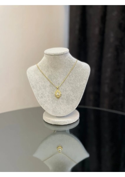 Taşlı Çelik Kolye