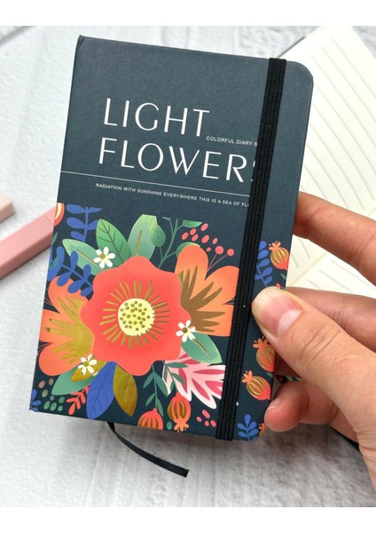 A6 Lıght Flower Siyah Lastikli Çizgili Defter indirimleri