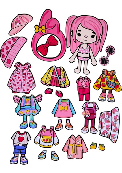 Toca Boca My Melody Kıyafet Giydirme Seti