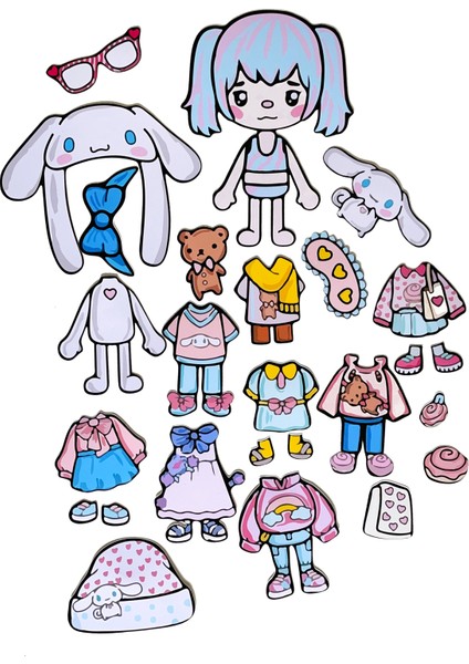Toca Boca Cinnamoroll Kıyafet Giydirme Seti