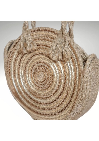 Hasır Çanta, Yuvarlak Kadın El ve Omuz Çantası, Mini Boy 20*20 indirimleri