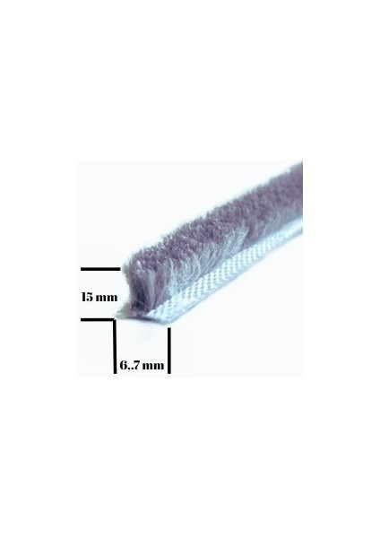 10 m Kıl Fitil: Cam Balkon-Sürgü Sistemleri Filimli Kıl Fitil Taban 6,7 mm Yükseklik 6,8,10,12,15,20 mm modelleri