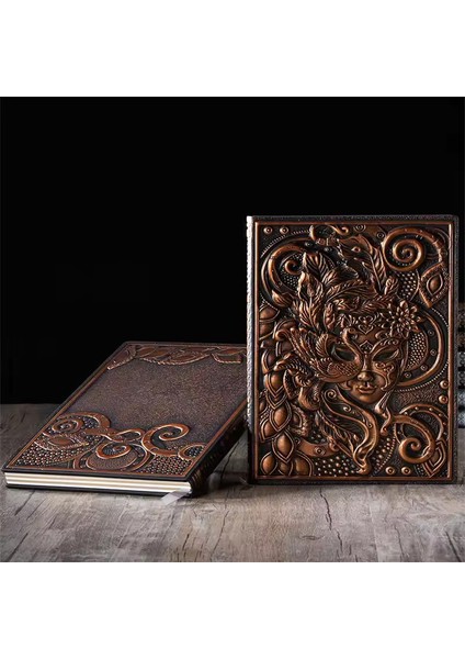 Hediyelik Deri Defter 3D Kabartmalı