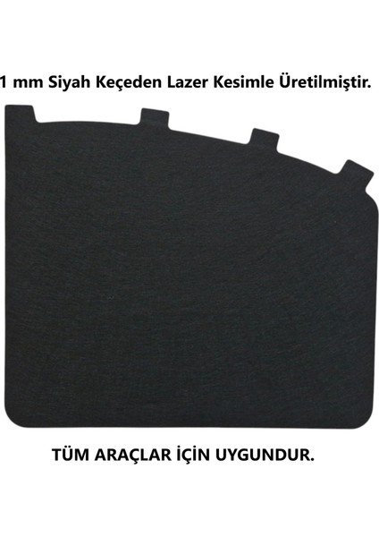 Oto Güneşlik Perde Yan Cam Güneş Önleyici Aksesuar Siyah Keçe Tüm Araçlar Için