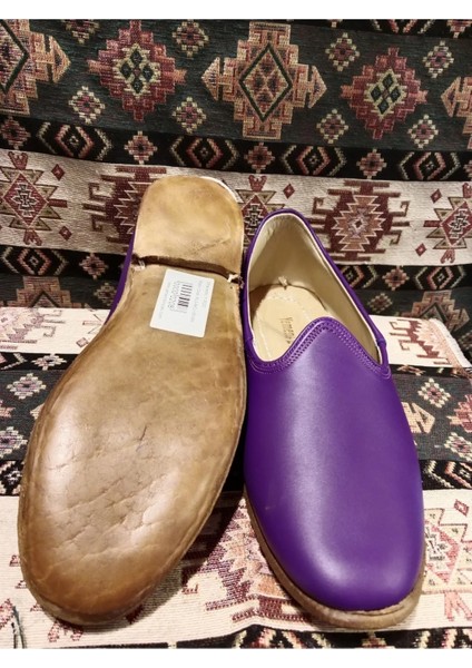 Yemeni Dünyası Deri Yemeni, Düz Model Çarık/yemeni, Deri Düz Model Yemeni, Unisex, Mor Renk 41 fiyatları