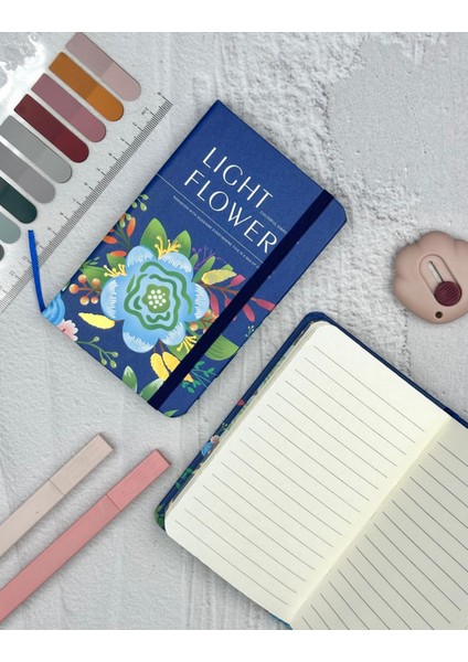 A6'lıght Flower Lacivert Lastikli Çizgili Defter fiyatları