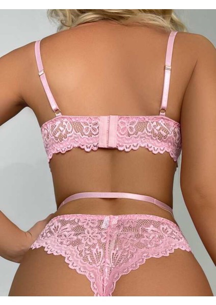 Rahat Estetik ve Şık Tasarım Pembe Jartiyer Gecelik Set fiyatları