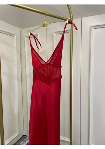 Saten Kırmızı Gecelik fiyatları