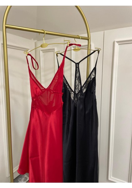 Saten Kırmızı Gecelik fırsatları