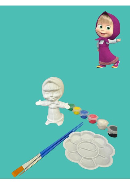 Maşa 3D Figür Boyama Seti