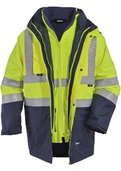 Oxford Kumaş 5+1 Parka Mont Sarı-Lacivert