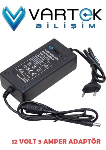 12V 5A Plastik Kasa Adaptör