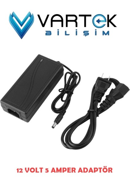 12V 5A Plastik Kasa Adaptör