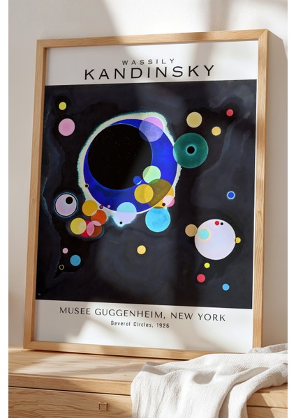 Wassily Kandinsky - Spiritüel Geometri - Ahşap Çerçeveli duvar tablosu