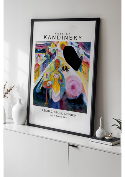 Wassily Kandinsky - Soyut Denge - Ahşap Çerçeveli Duvar tablosu