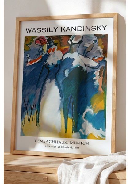 Wassily Kandinsky - Geometrik Ritim - Ahşap Çerçeveli Duvar tablosu