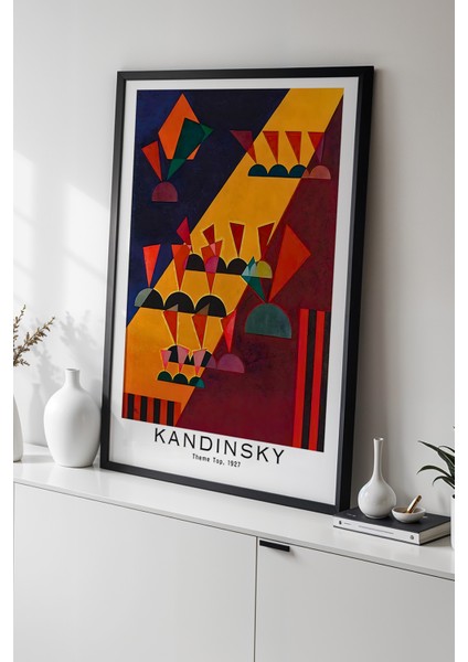 Wassily Kandinsky - Ekspresyonizm - Ahşap Çerçeveli Duvar tablosu