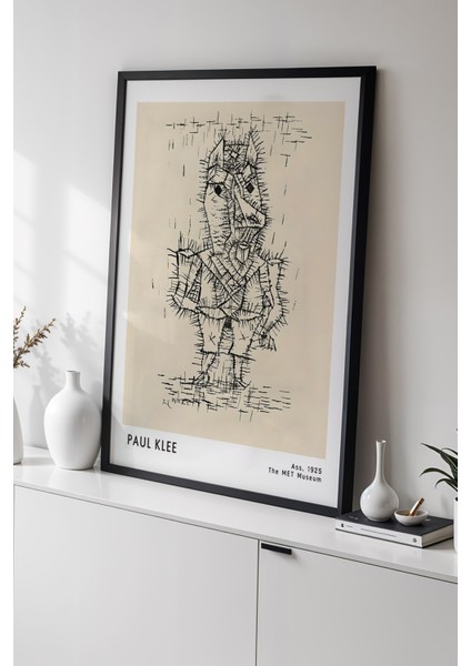 Paul Klee - Modern Fırça Izleri - Ahşap Çerçeveli Duvar tablosu