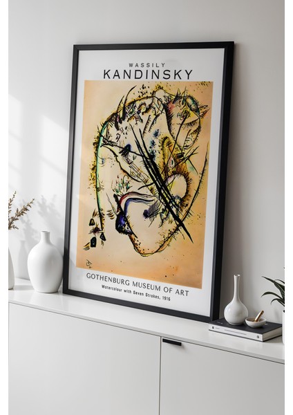 Wassily Kandinsky - Soyut Denge - Ahşap Çerçeveli Duvar tablosu