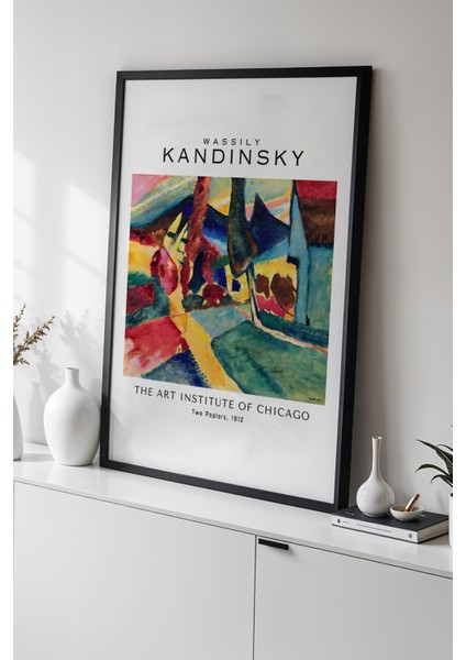 Wassily Kandinsky - Geometrik Ritim - Ahşap Çerçeveli Duvar tablosu