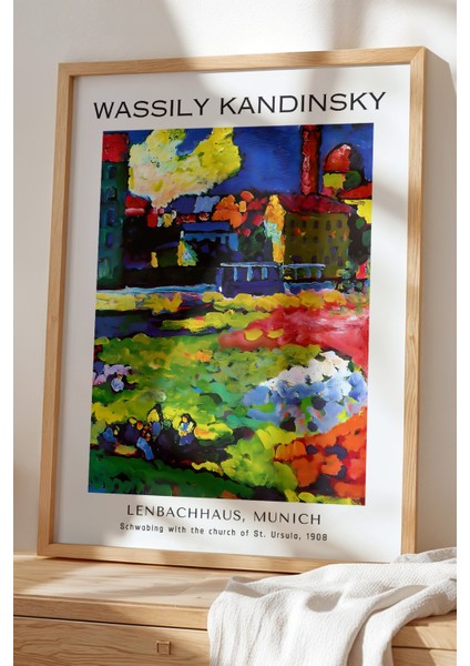 Wassily Kandinsky - Geometrik Ritim - Ahşap Çerçeveli Duvar tablosu
