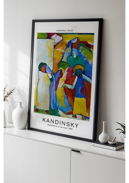 Wassily Kandinsky - Spiritüel Geometri - Ahşap Çerçeveli duvar tablosu