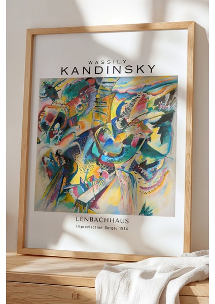 Wassily Kandinsky - Soyut Denge - Ahşap Çerçeveli Duvar tablosu