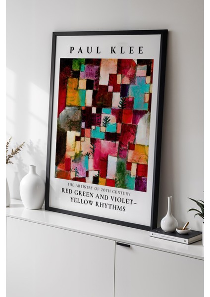 Paul Klee - Renklerin Senfonisi - Ahşap Çerçeveli Duvar tablosu
