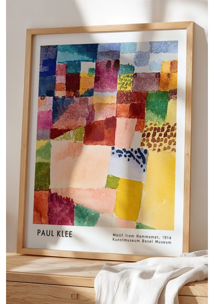 Paul Klee - Modern Fırça Izleri - Ahşap Çerçeveli Duvar tablosu