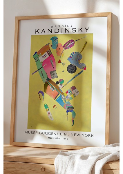 Wassily Kandinsky - Ekspresyonizm - Ahşap Çerçeveli Duvar tablosu