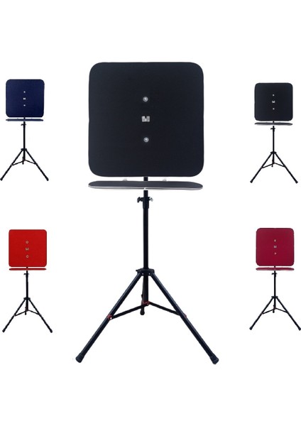 Raf Düzenekli Tripod Ayaklı Kare Dart Arkalık, Siyah